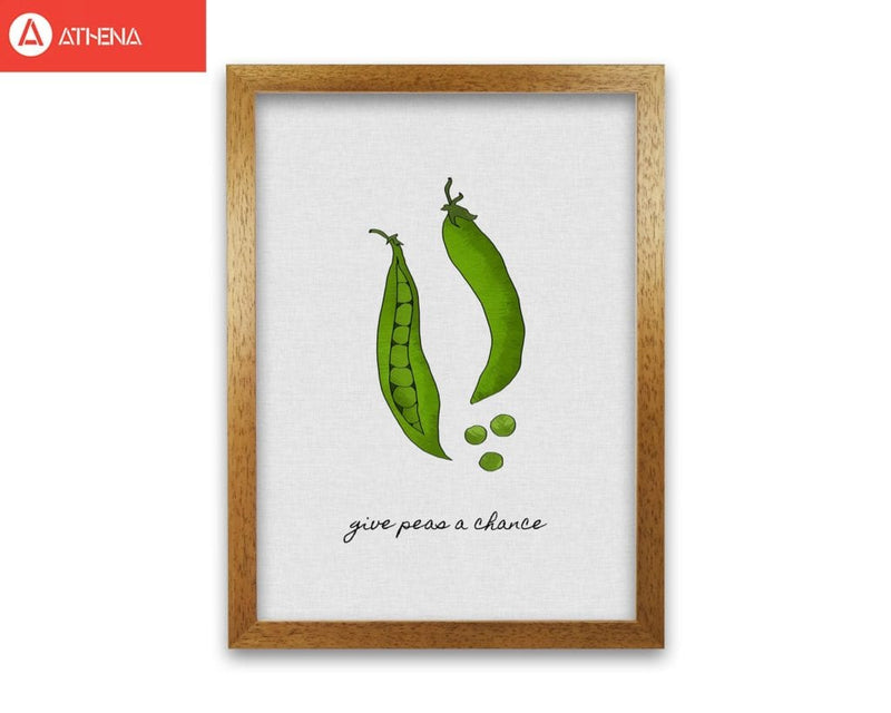 Give peas a chance fine art print by orara studio, framed kitchen wall art