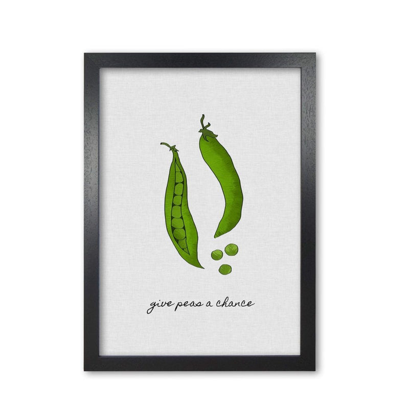 Give peas a chance fine art print by orara studio, framed kitchen wall art