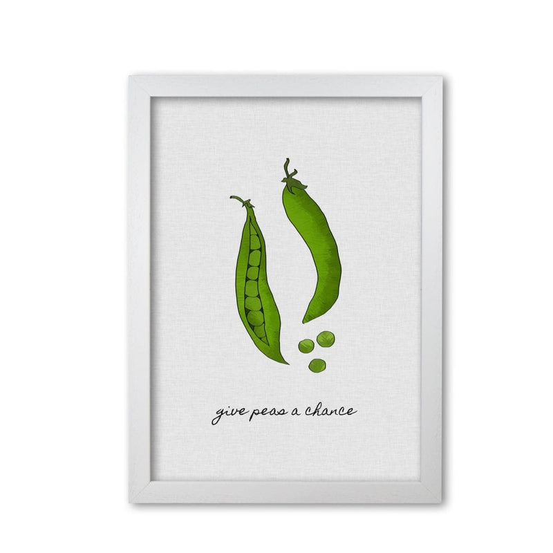 Give peas a chance fine art print by orara studio, framed kitchen wall art