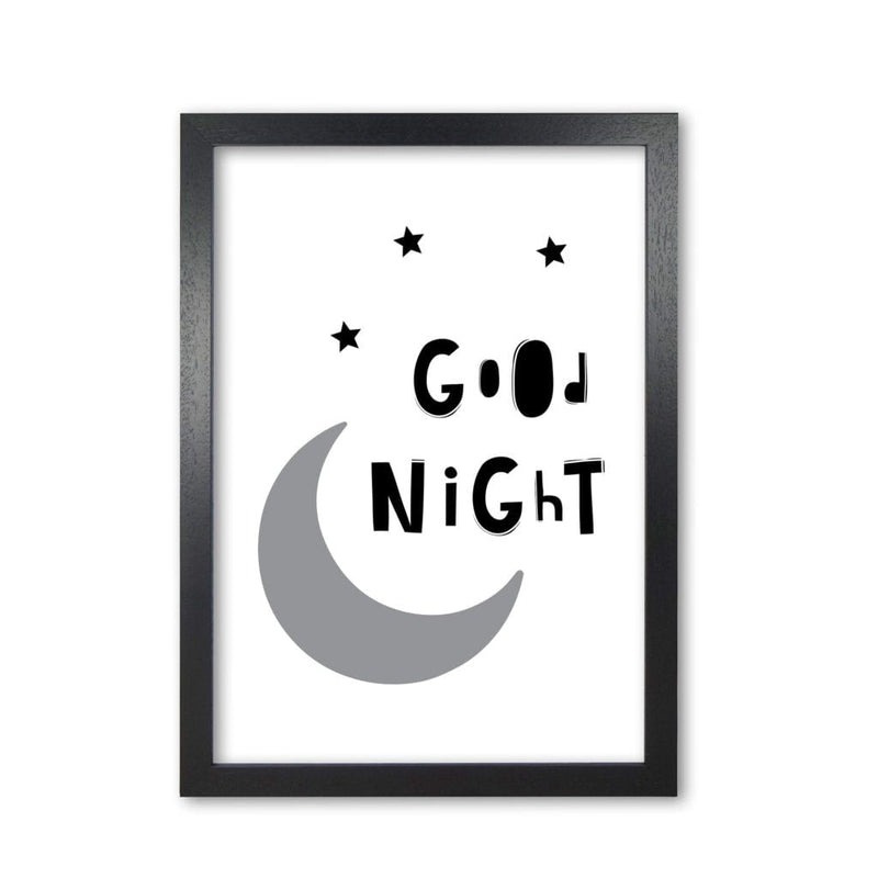 Good night moon modern fine art print, framed childrens nursey wall art poster