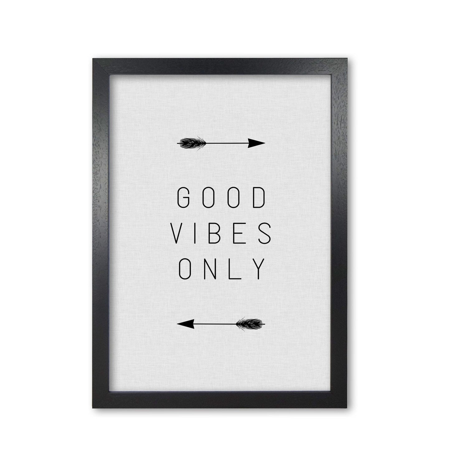 Good vibes only arrow quote fine art print by orara studio