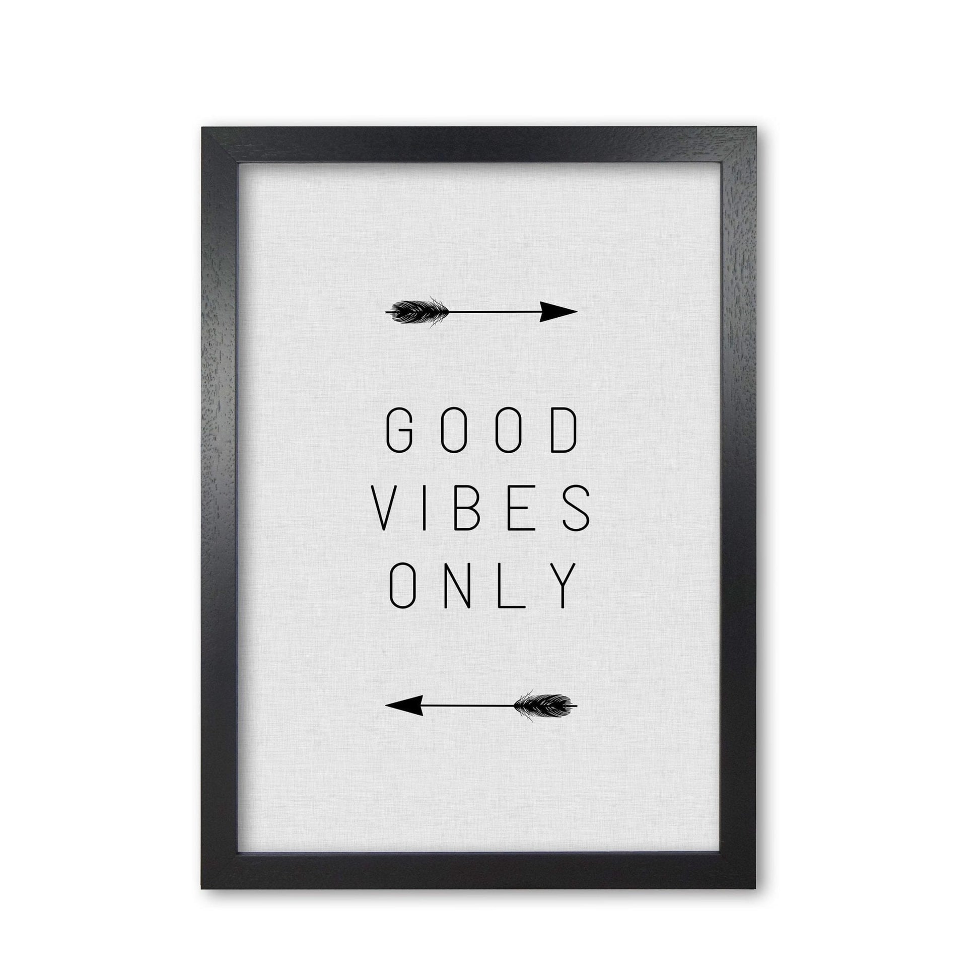 Good vibes only arrow quote fine art print by orara studio