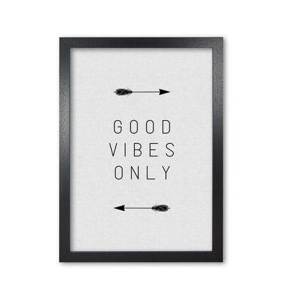 Good vibes only arrow quote fine art print by orara studio