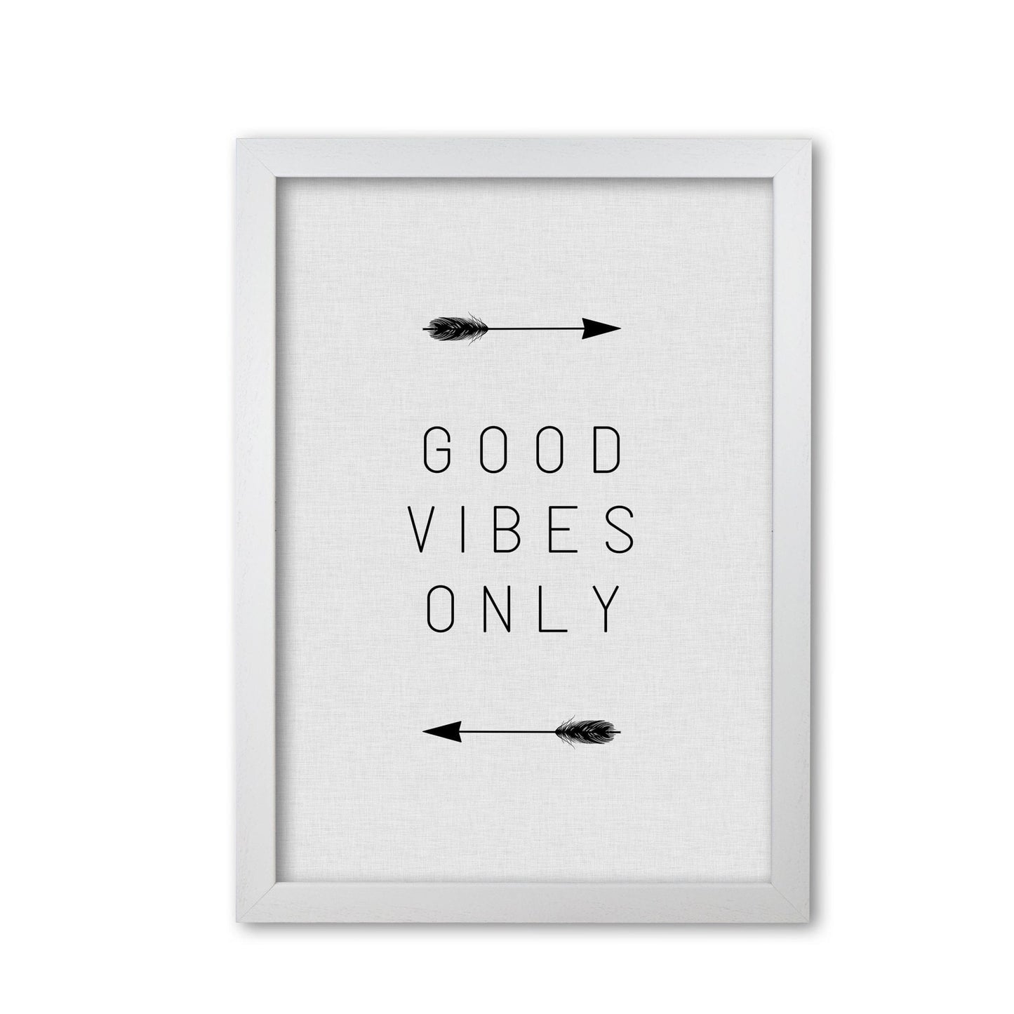 Good vibes only arrow quote fine art print by orara studio