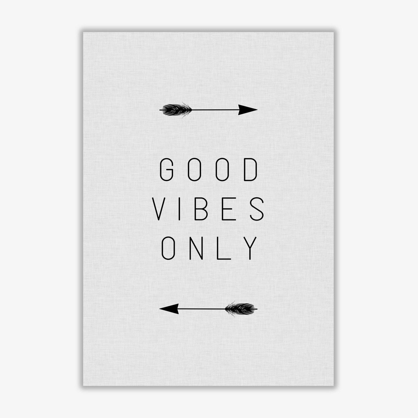 Good vibes only arrow quote fine art print by orara studio