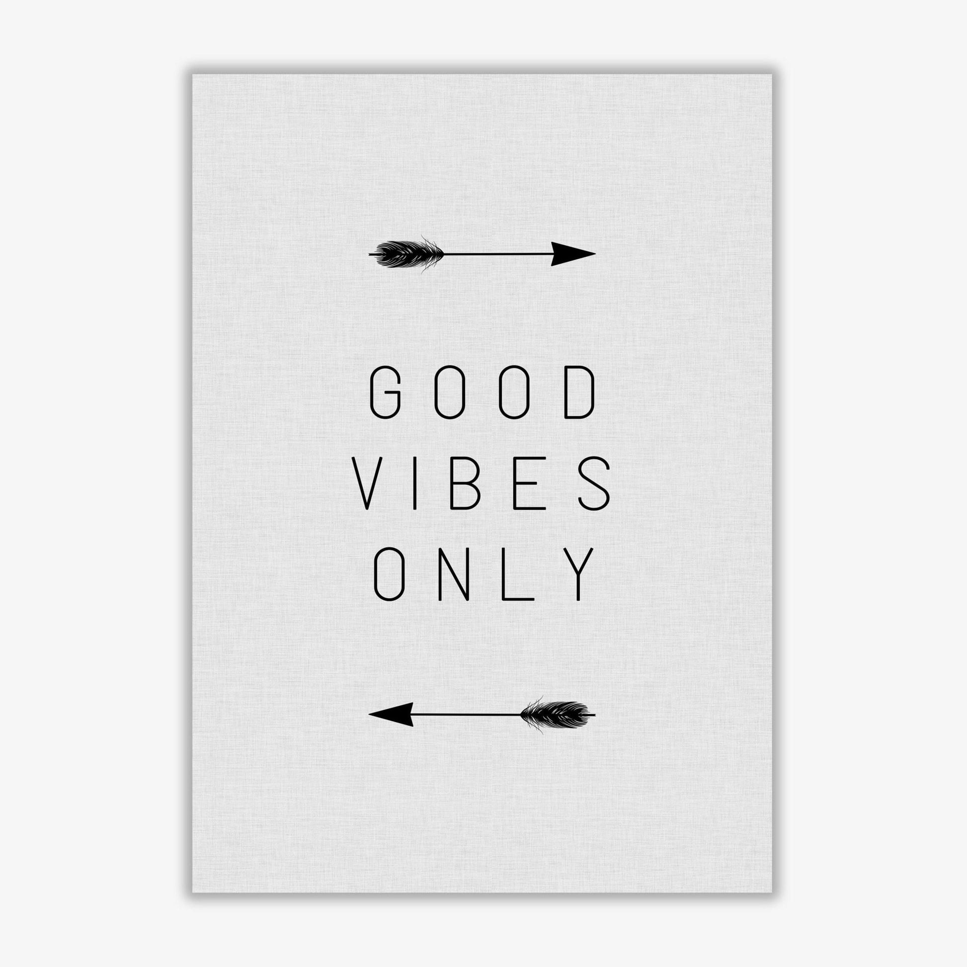 Good vibes only arrow quote fine art print by orara studio