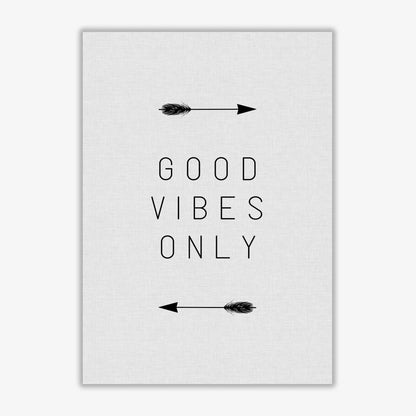 Good vibes only arrow quote fine art print by orara studio