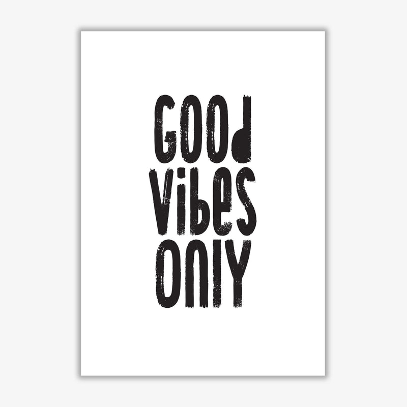Good vibes only modern fine art print, framed typography wall art