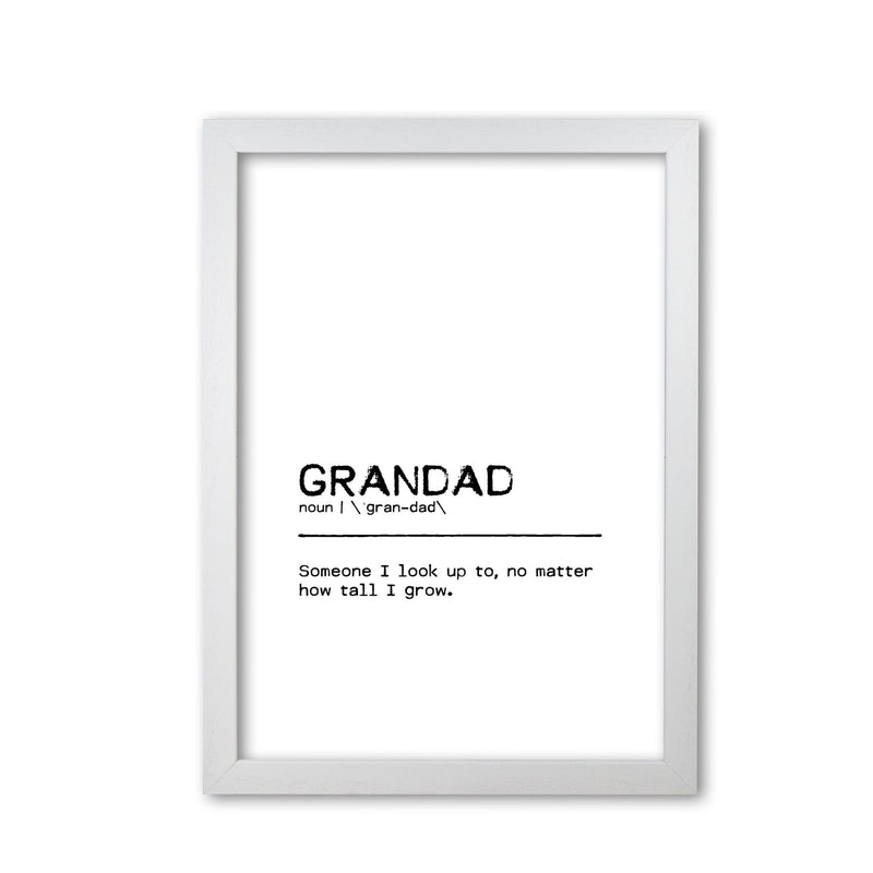 Grandad tall definition quote fine art print by orara studio