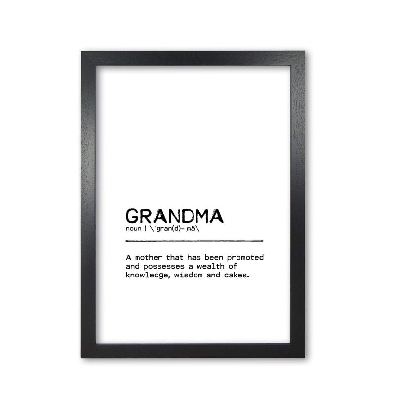 Grandma knowledge definition quote fine art print by orara studio