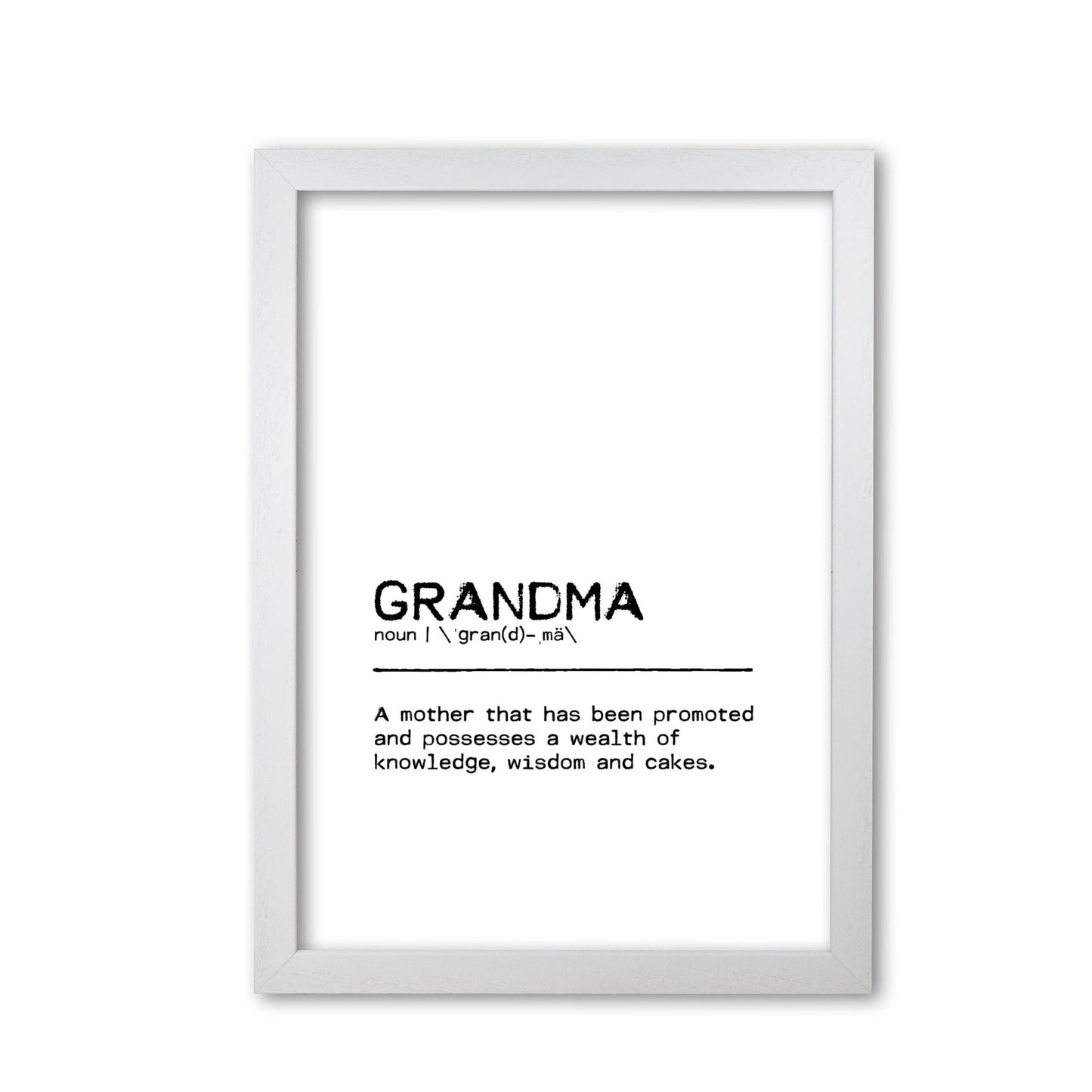 Grandma knowledge definition quote fine art print by orara studio
