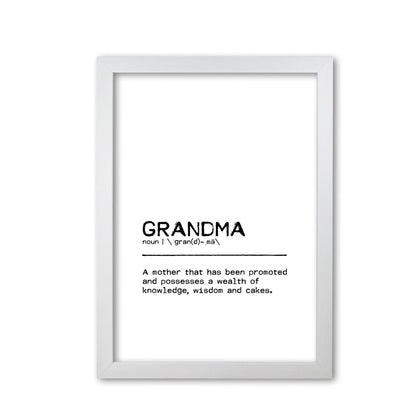Grandma knowledge definition quote fine art print by orara studio