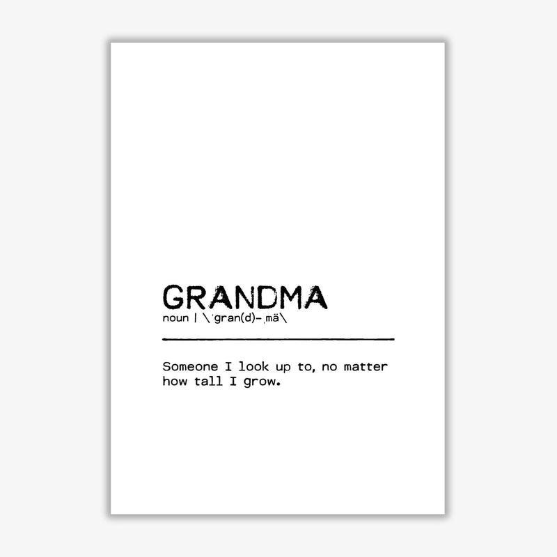 Grandma tall definition quote fine art print by orara studio