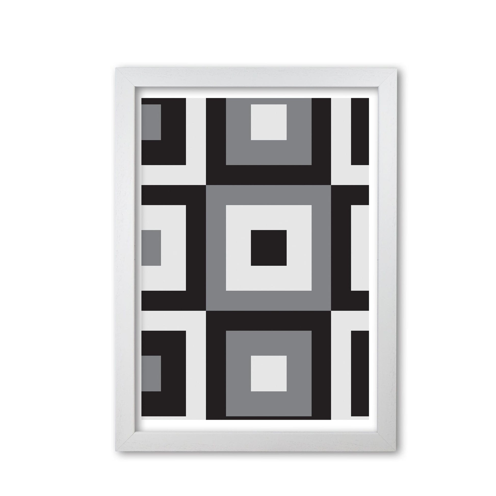 Grey abstract patterns 1 modern fine art print