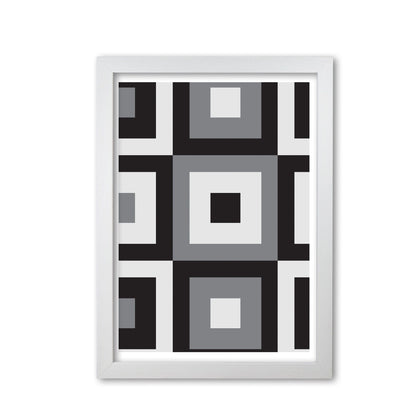 Grey abstract patterns 1 modern fine art print