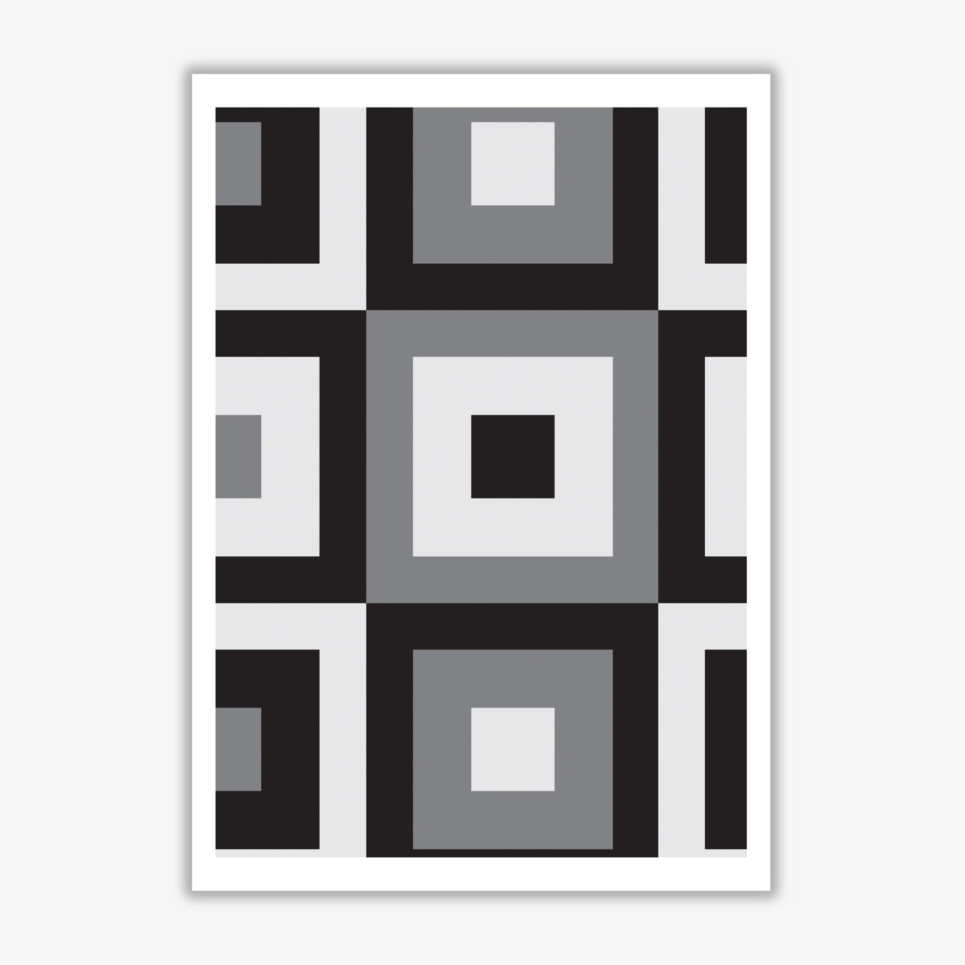 Grey abstract patterns 1 modern fine art print