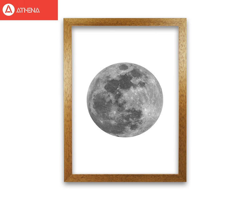 Grey moon modern fine art print