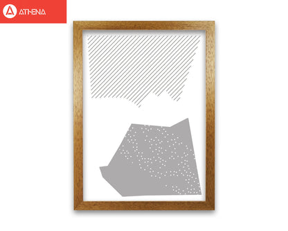 Grey top and bottom abstract modern fine art print