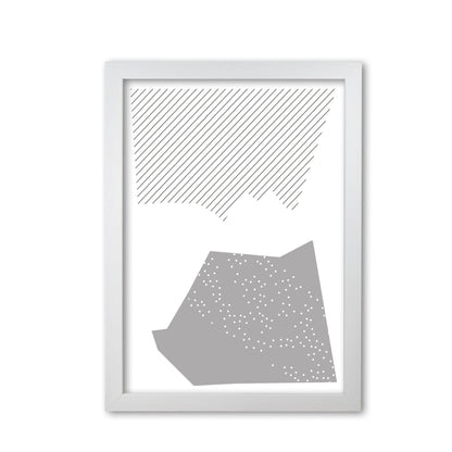 Grey top and bottom abstract modern fine art print