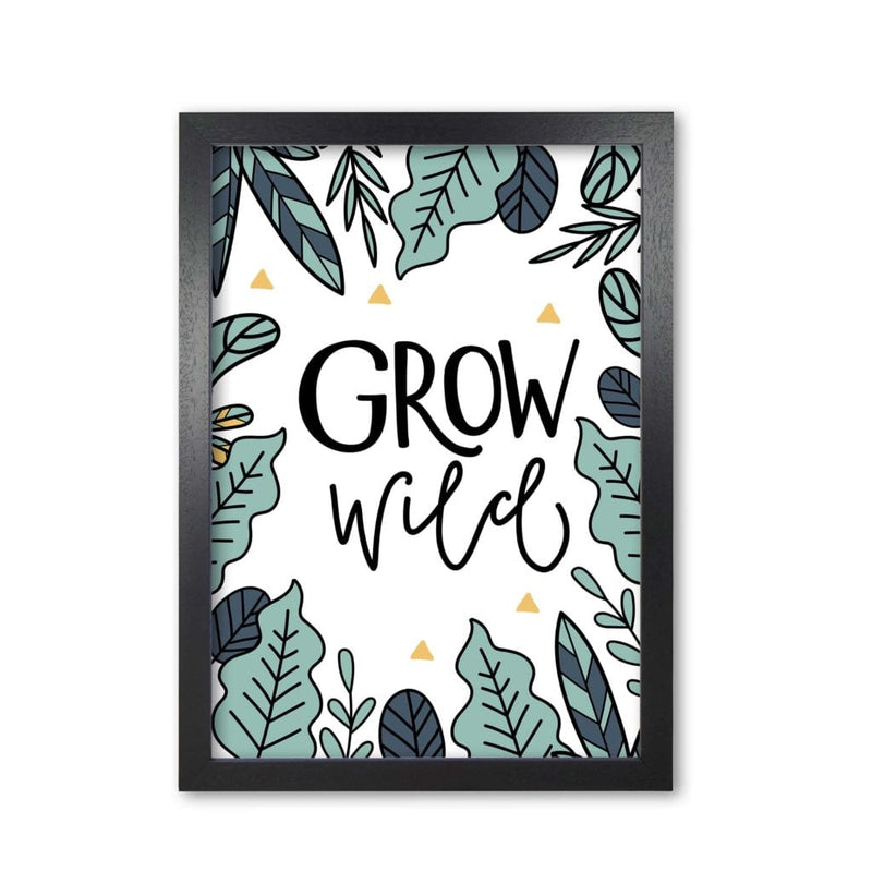 Grow wild floral modern fine art print, framed kitchen wall art