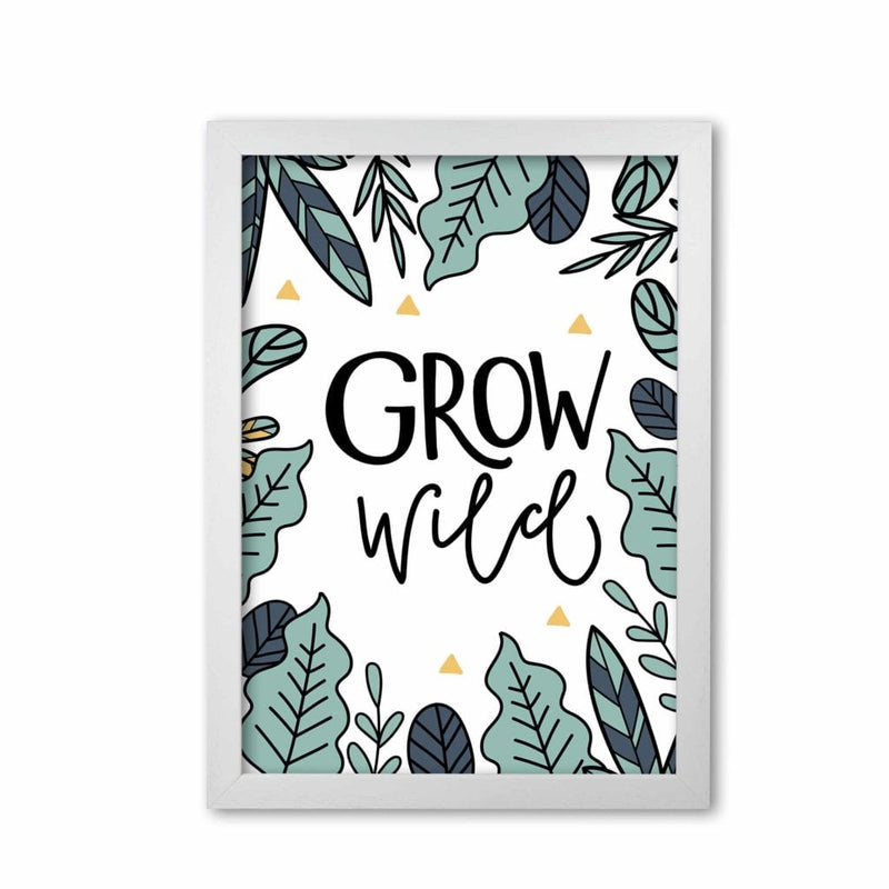 Grow wild floral modern fine art print, framed kitchen wall art