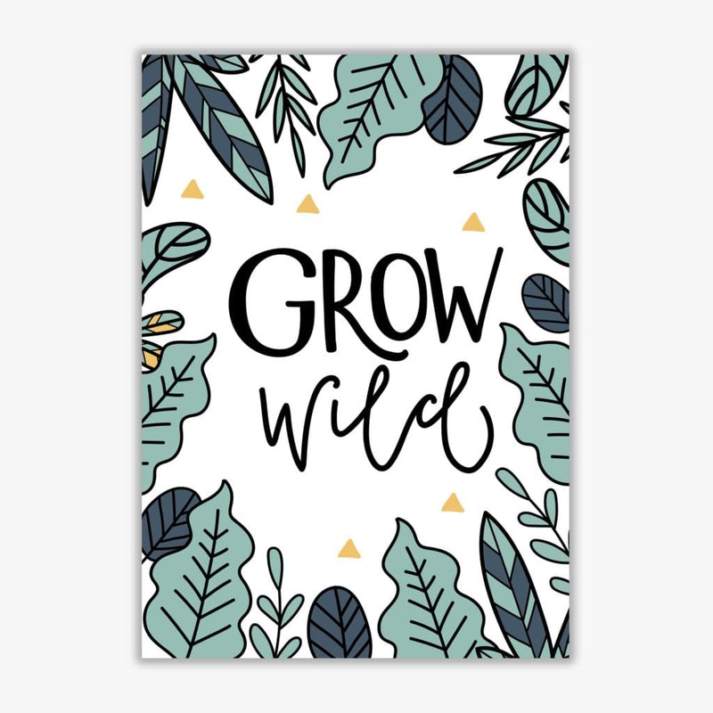 Grow wild floral modern fine art print, framed kitchen wall art