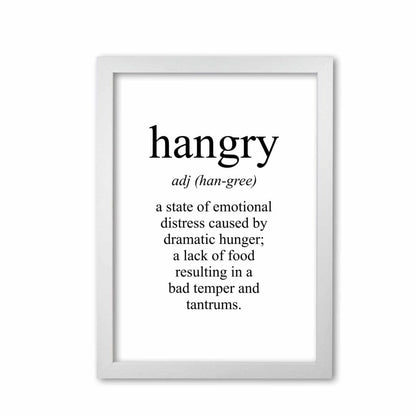 Hangry modern fine art print, framed kitchen wall art
