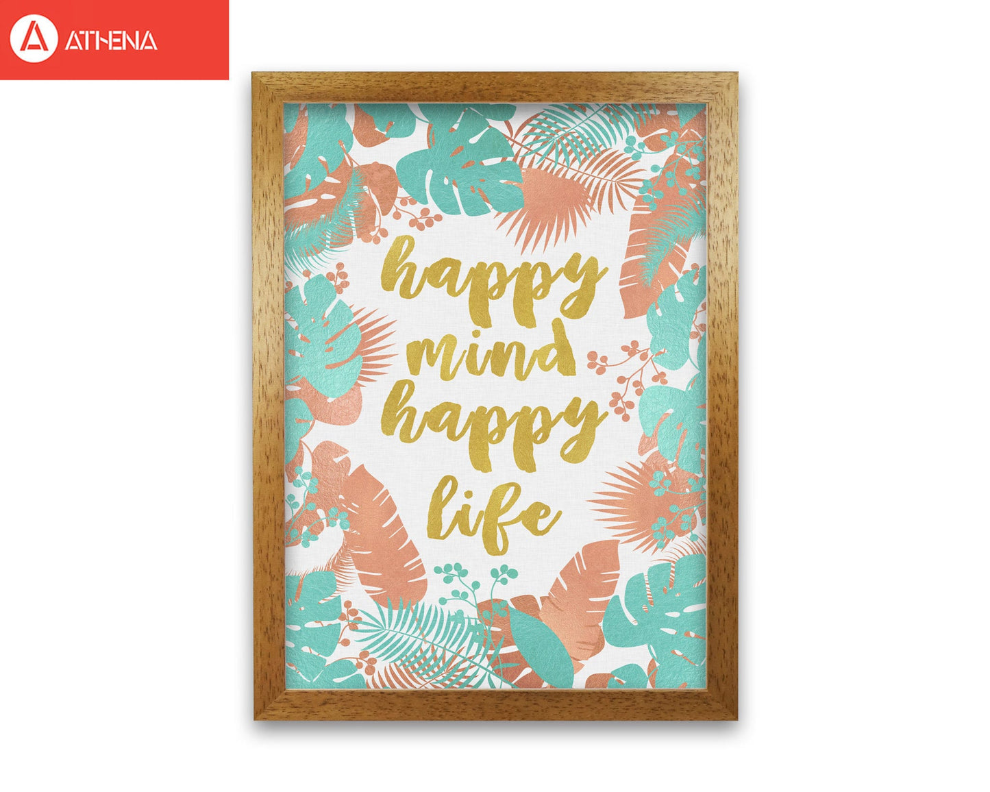 Happy mind happy life fine art print by orara studio