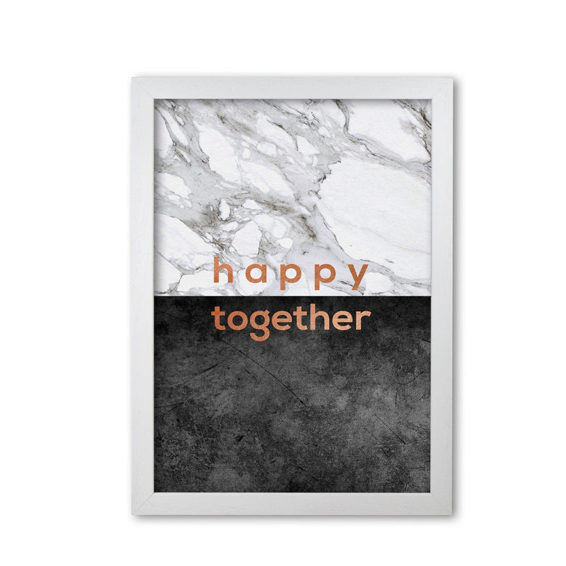Happy together copper quote fine art print by orara studio