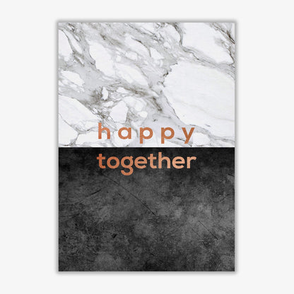 Happy together copper quote fine art print by orara studio