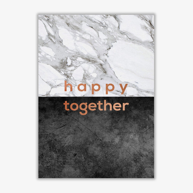 Happy together copper quote fine art print by orara studio