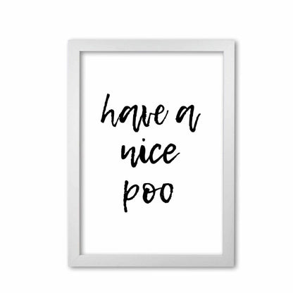 Have a nice poo, bathroom modern fine art print, framed bathroom wall art