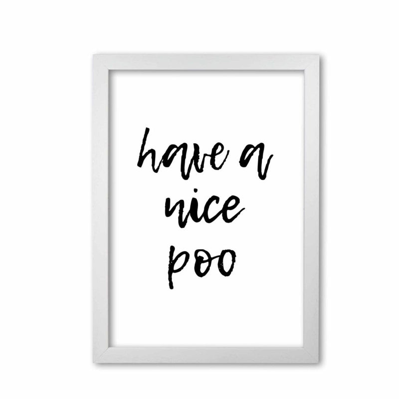Have a nice poo, bathroom modern fine art print, framed bathroom wall art