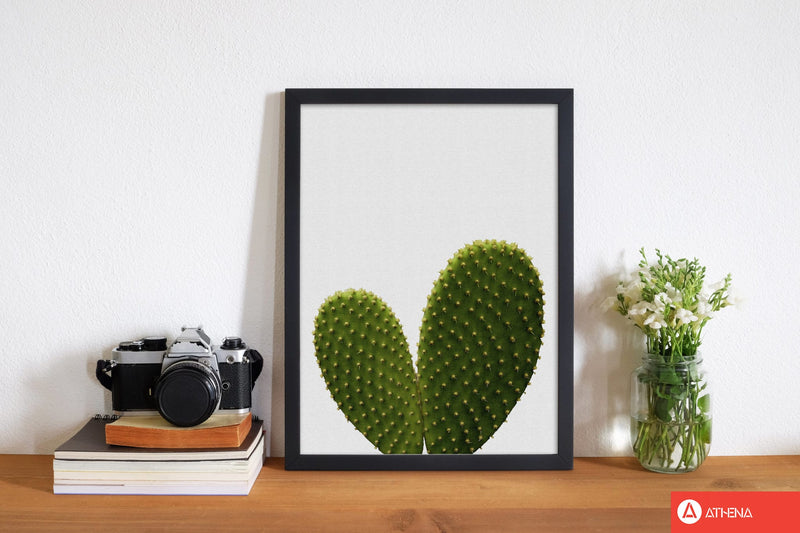 Heart cactus fine art print by orara studio, framed botanical &