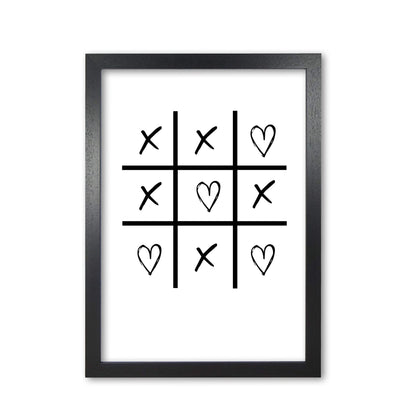Hearts and crosses modern fine art print