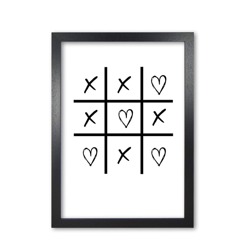 Hearts and crosses modern fine art print