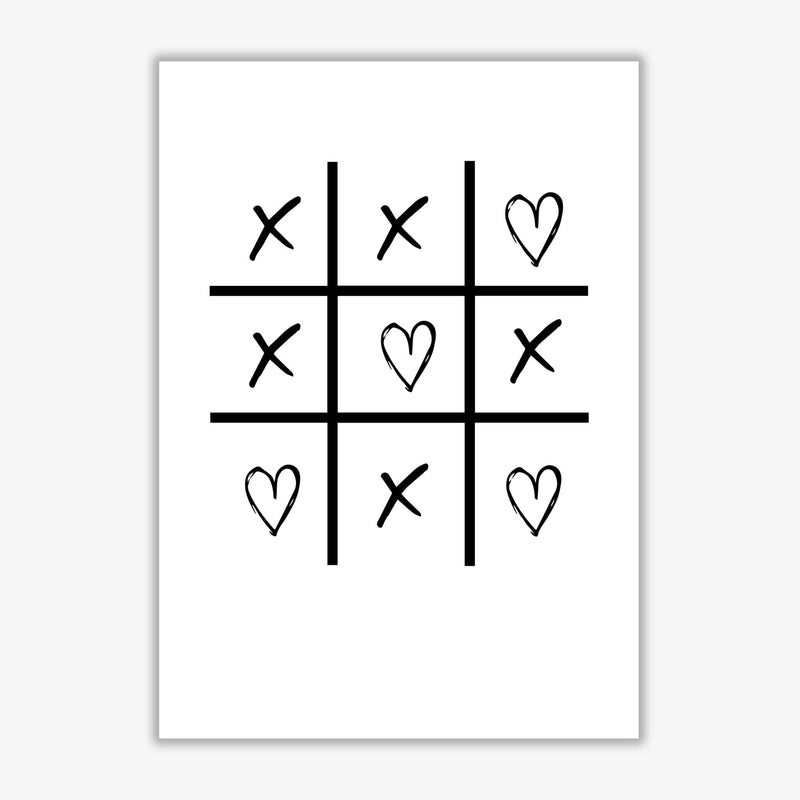 Hearts and crosses modern fine art print