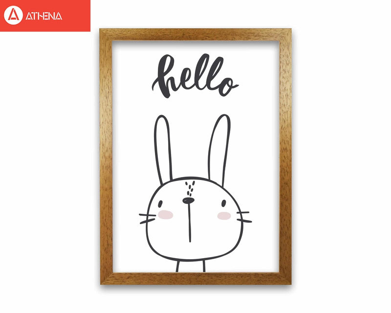 Hello bunny modern fine art print