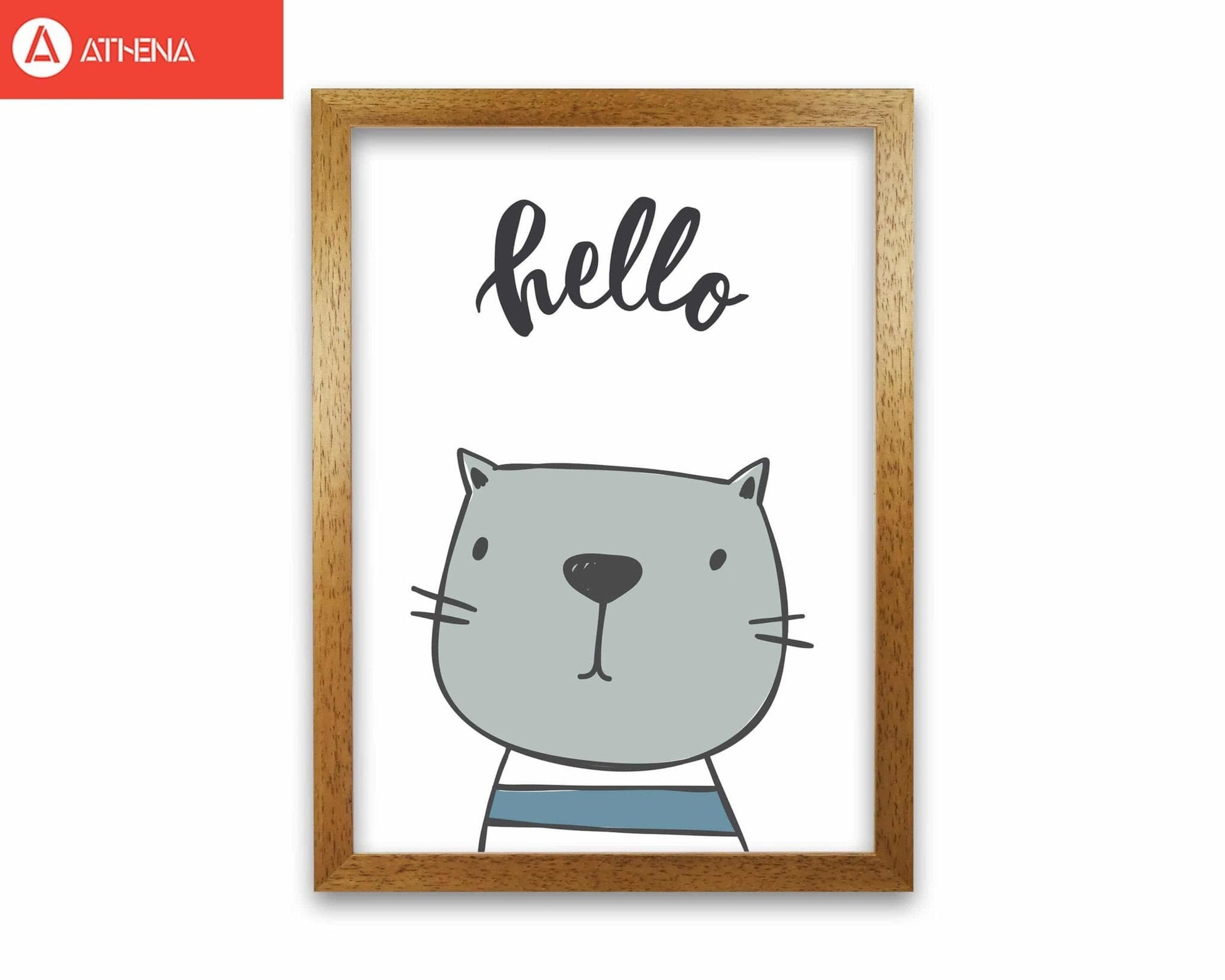 Hello cat modern fine art print