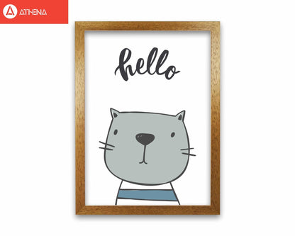 Hello cat modern fine art print