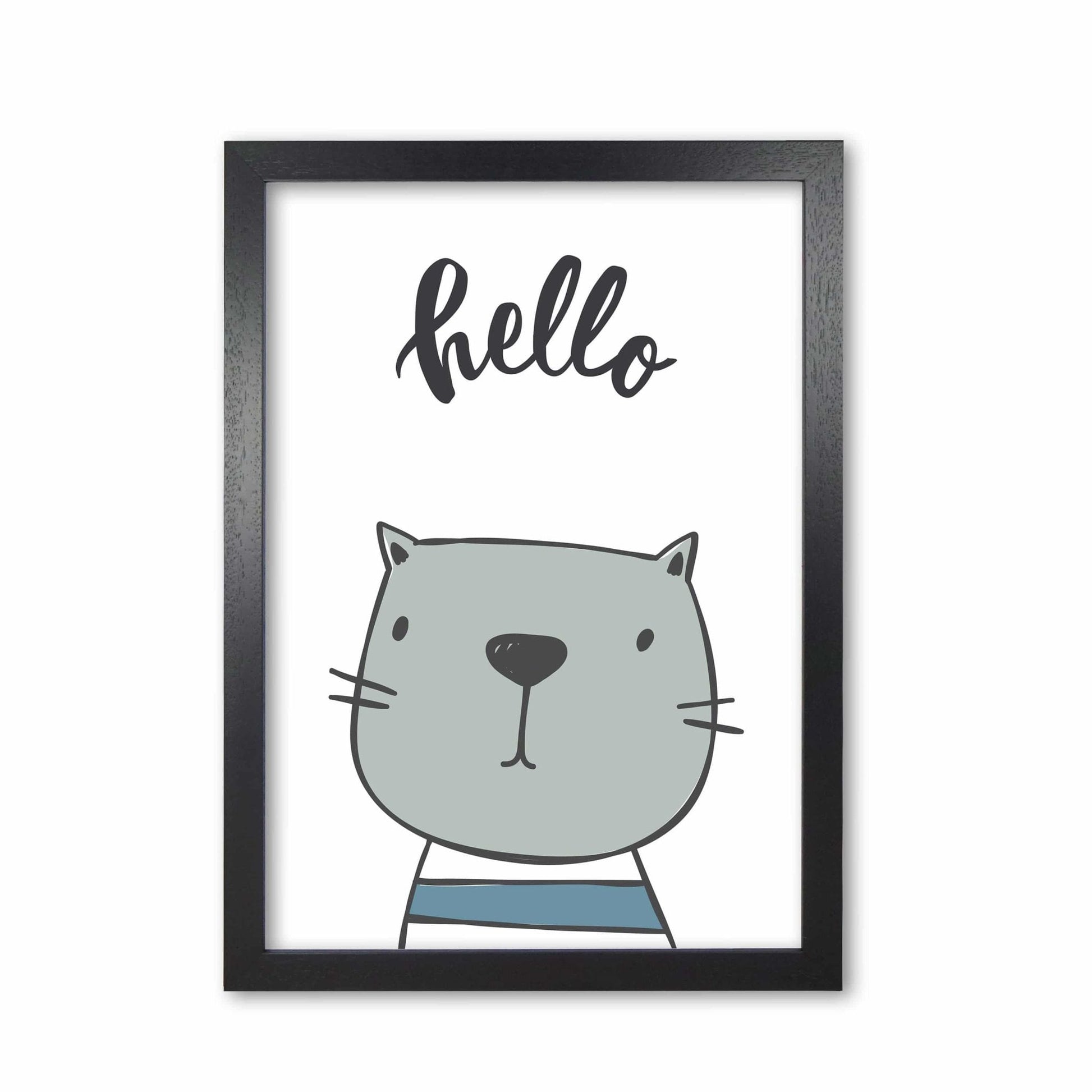 Hello cat modern fine art print