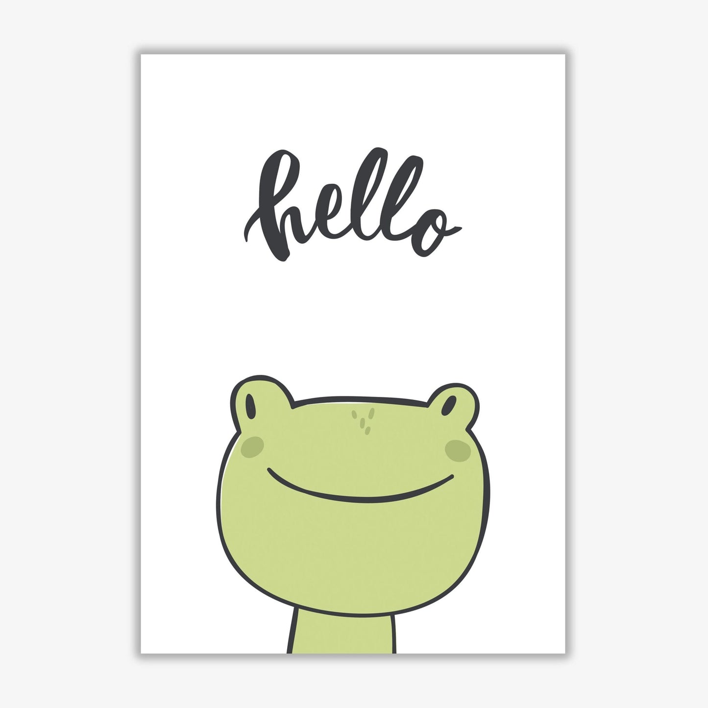 Hello frog modern fine art print