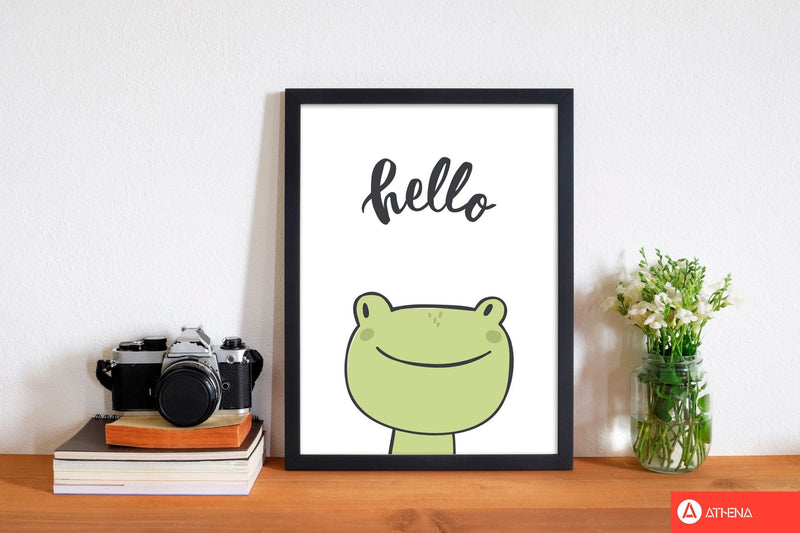 Hello frog modern fine art print
