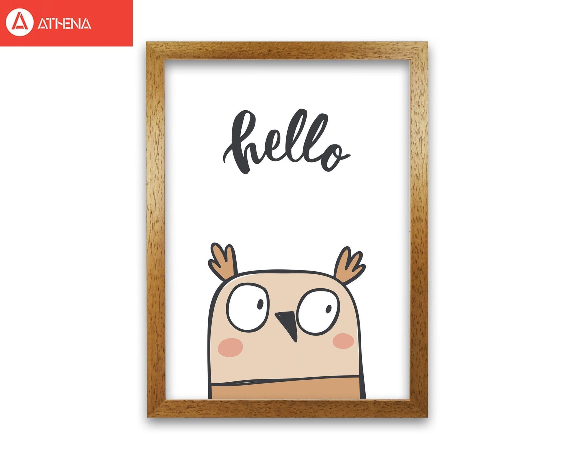 Hello owl modern fine art print