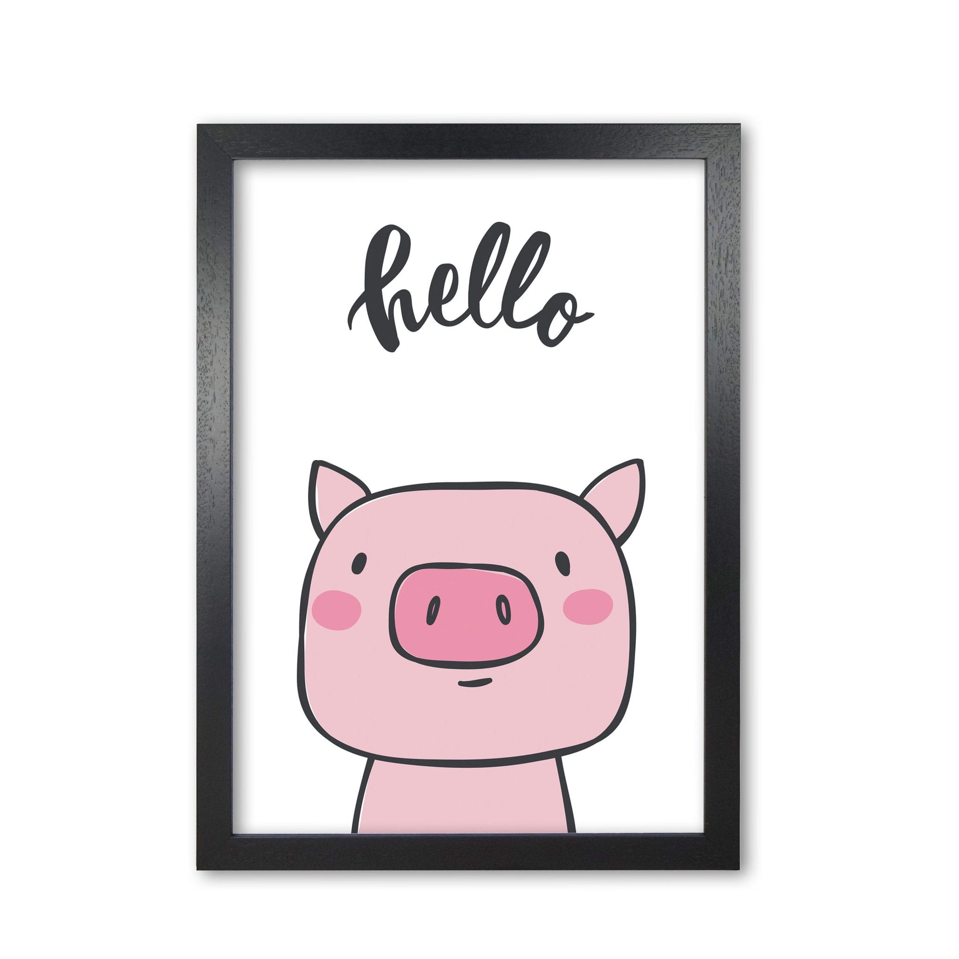 Hello pig modern fine art print