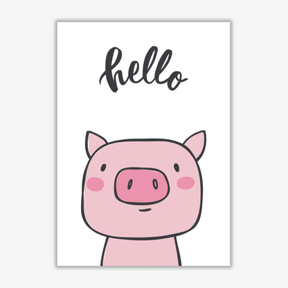 Hello pig modern fine art print
