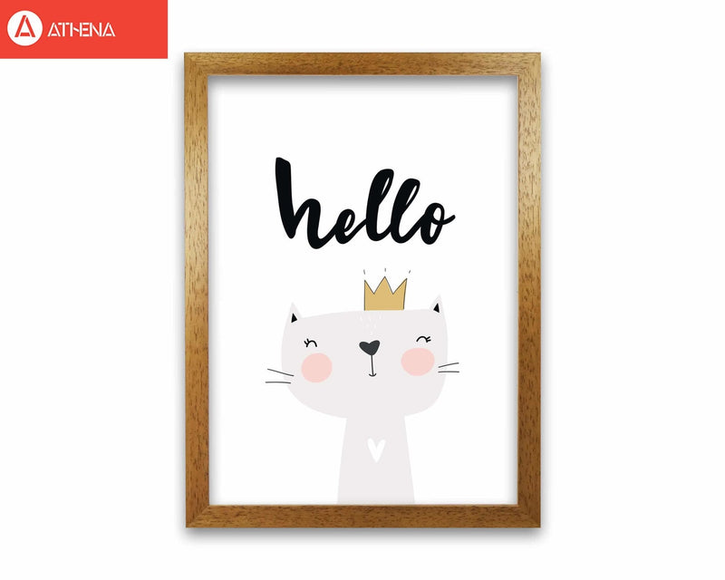 Hello scandi cat modern fine art print