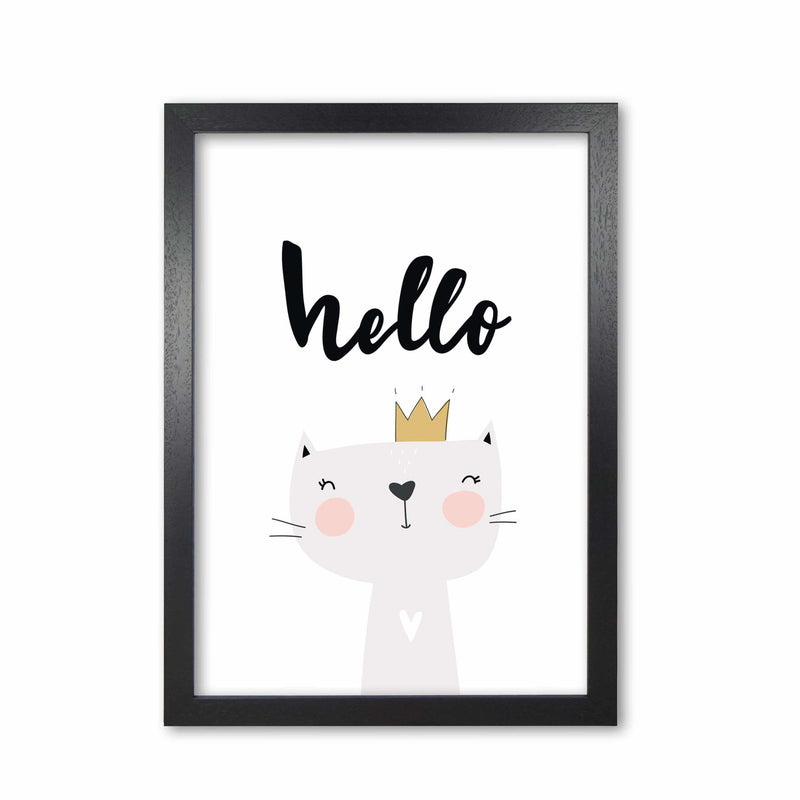 Hello scandi cat modern fine art print