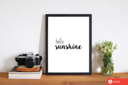 Hello sunshine quote fine art print by orara studio