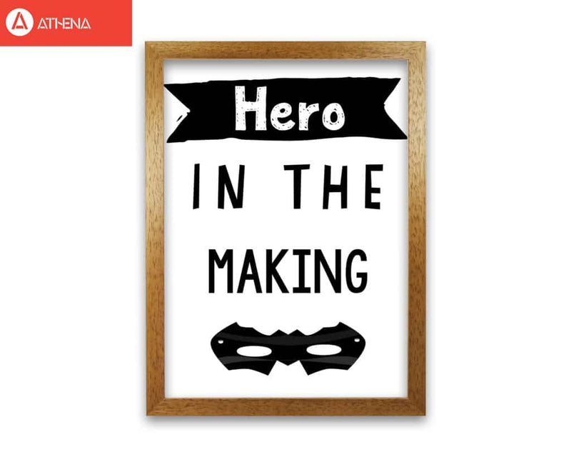 Hero in the making modern fine art print, framed childrens nursey wall art poster